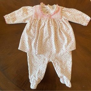 Kissy Kissy Smocked Footies